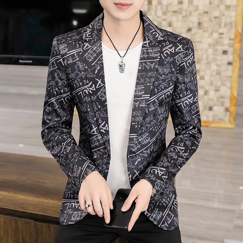 

Новый мужской пиджак осенней коллекции 2025 года, повседневный, утягивающий и стильный одинарный костюм в корейском стиле.