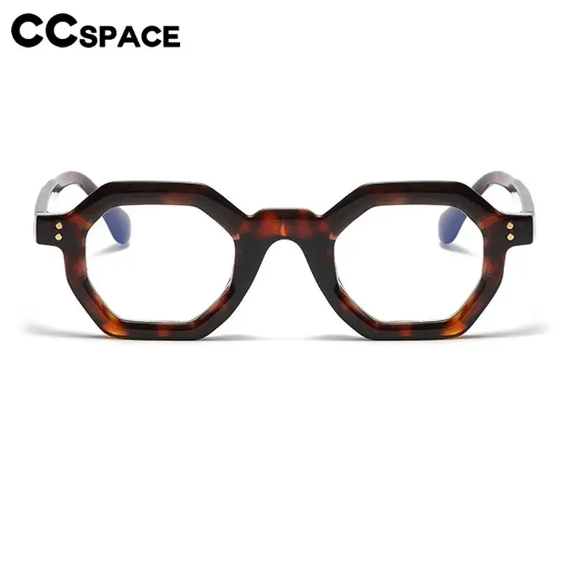 56891 Polygon Leopard Optical Spectacle Frame Fashion Rivet Glasses Frame Outdoors Riding Protection Sun Glasses Uv400