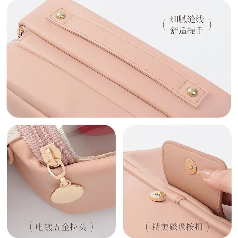 Pennelli per trucco pieghevoli portatili Strumenti cosmetici Organizzatore Borsa per cosmetici con scomparti multipli Custodia per articoli da toilette da viaggio