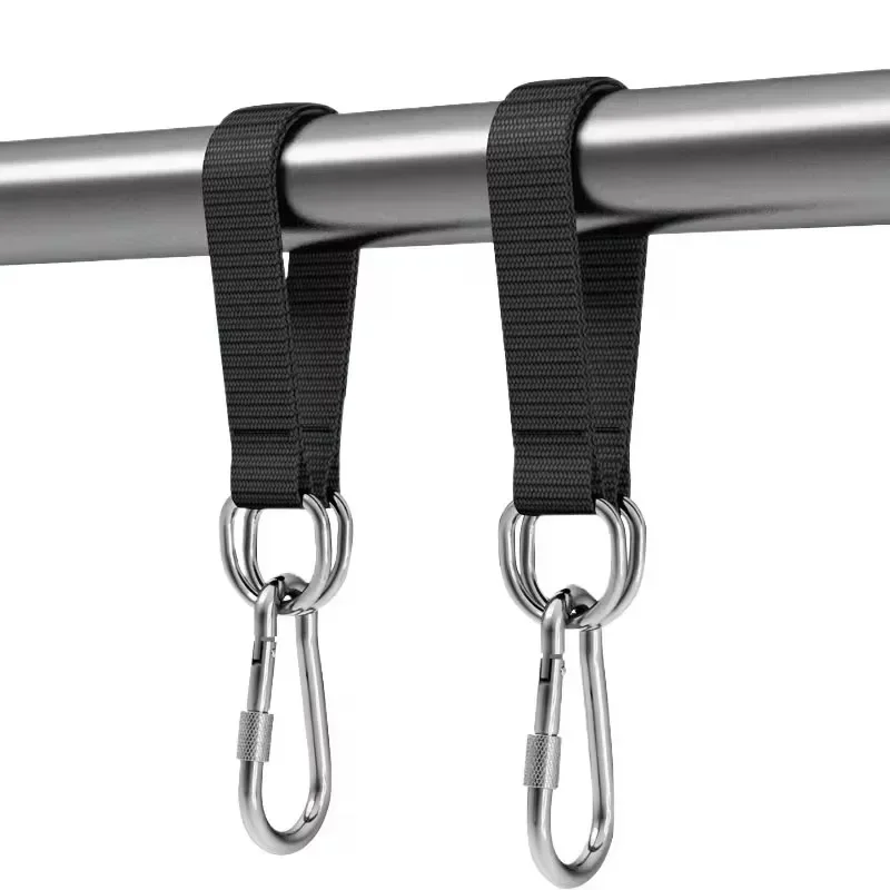 Gym Single Bar Extension Belt Tree Swing Straps 100kg Heavy Duty Hook Ring Hanging Connector Hammock Punching Bag Swing Belt