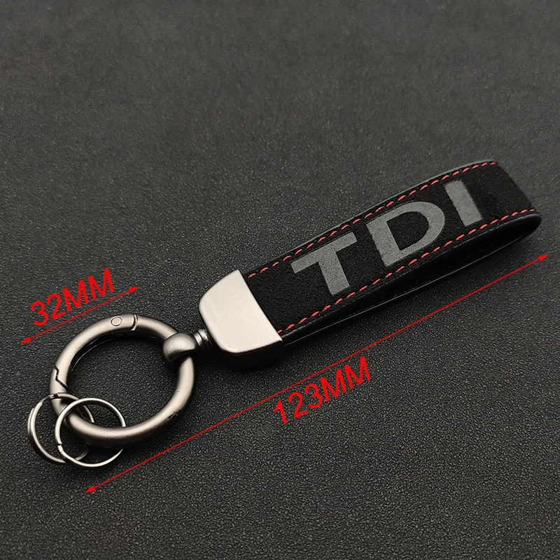 Luxury Men Women Suede Leather Car Keychain For Passat Caddy Bora Polo Golf 4 5 6 7 MK5 TDI Keychain Accessories image 2