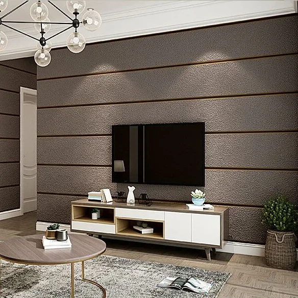 Luxury Simple Modern Striped Wallpaper Marble Washable 3d Fine Leather Pattern Nonwoven Wallpaper Living Room Papel De Parede