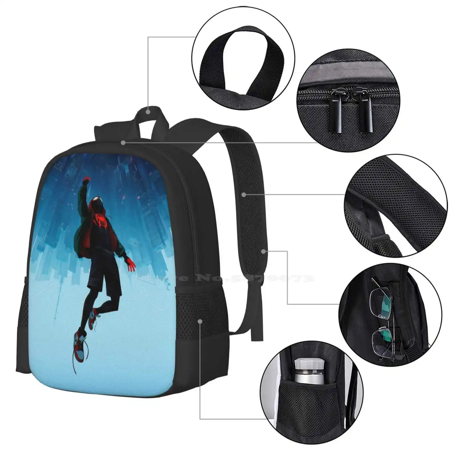 Spider verse Rucksäcke für Schüler Teenager Mädchen Reisetaschen Elvovibes Spider verse Meilen Morales