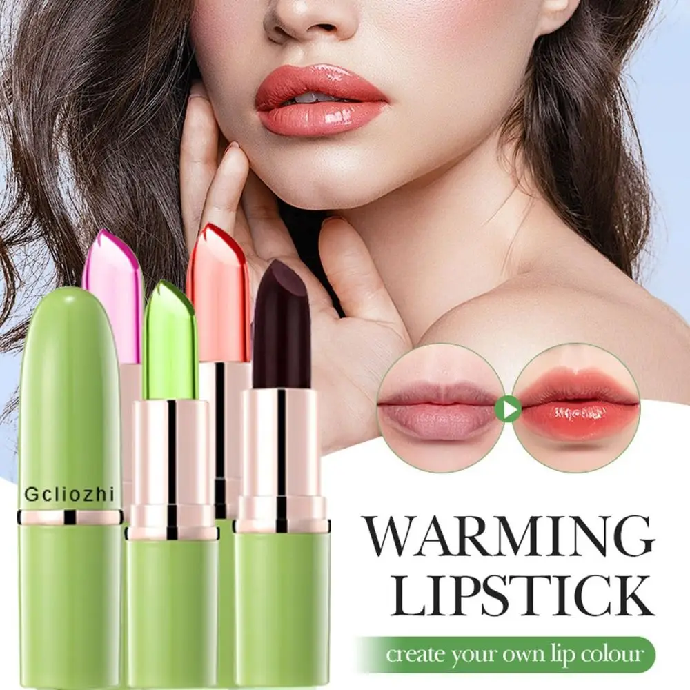 Lápiz labial de Aloe Vera de larga duración, nutritivo cambio de Color de temperatura, hidratante de labios, bálsamo labial mágico, maquillaje de labios, nuevo