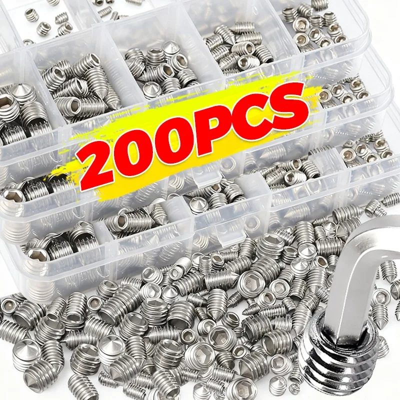 مخروط نقطة عرافة المقبس المسمار مجموعة 304 الفولاذ المقاوم للصدأ أشار تلميح ألين المقابض المسمار مجموعة متنوعة الداخلية عرافة محرك نكش مسامير #1