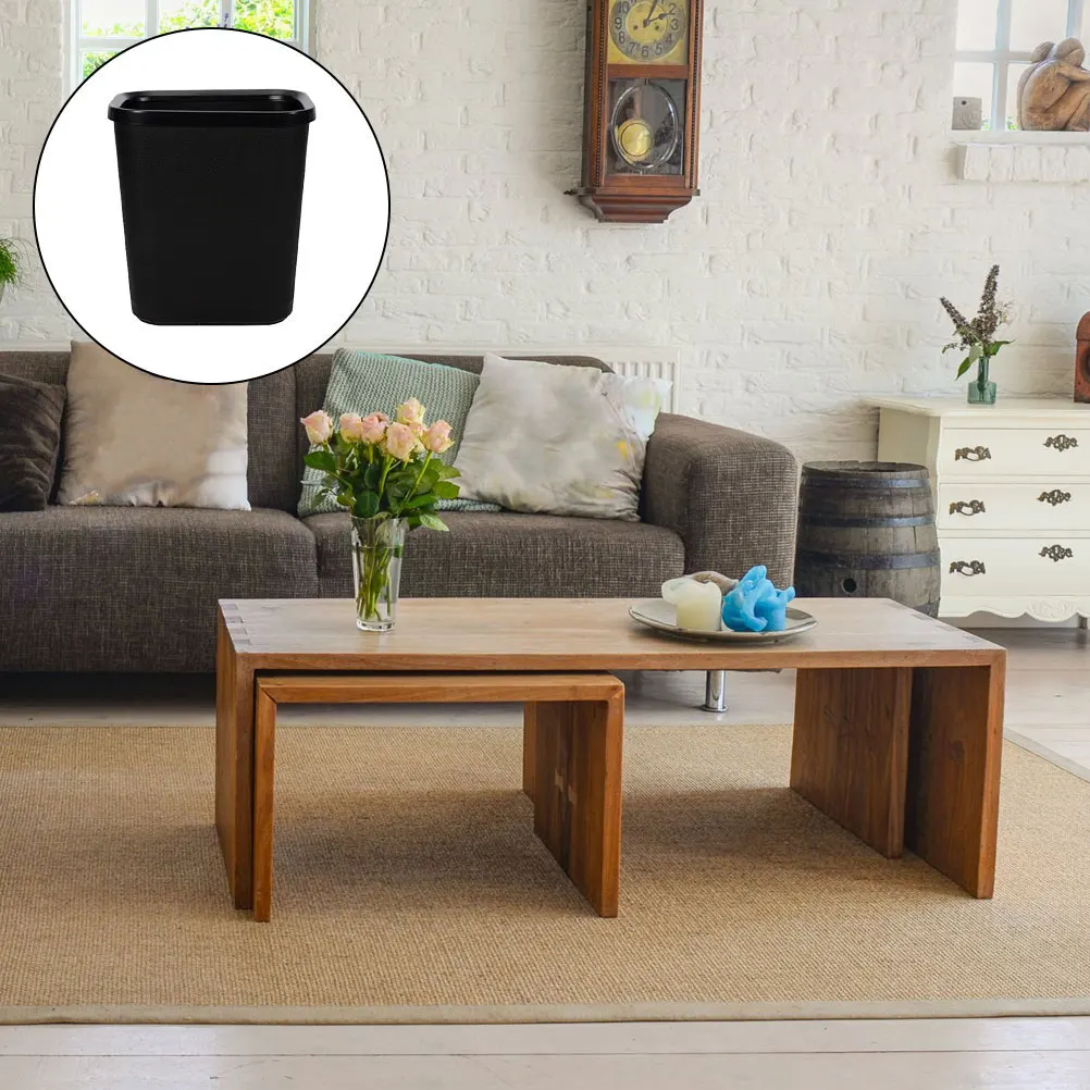 

Flame Retardant Trash Can Garbage Container Compact Office Waste Bins Bathroom Plastic Storage Bucket Household Use