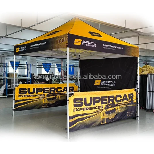 Waterproof Anti-sunburn Advertising 10x10 Tent Stall Pop up Canopy Custom Market Commercial Trade Show Tent with Window