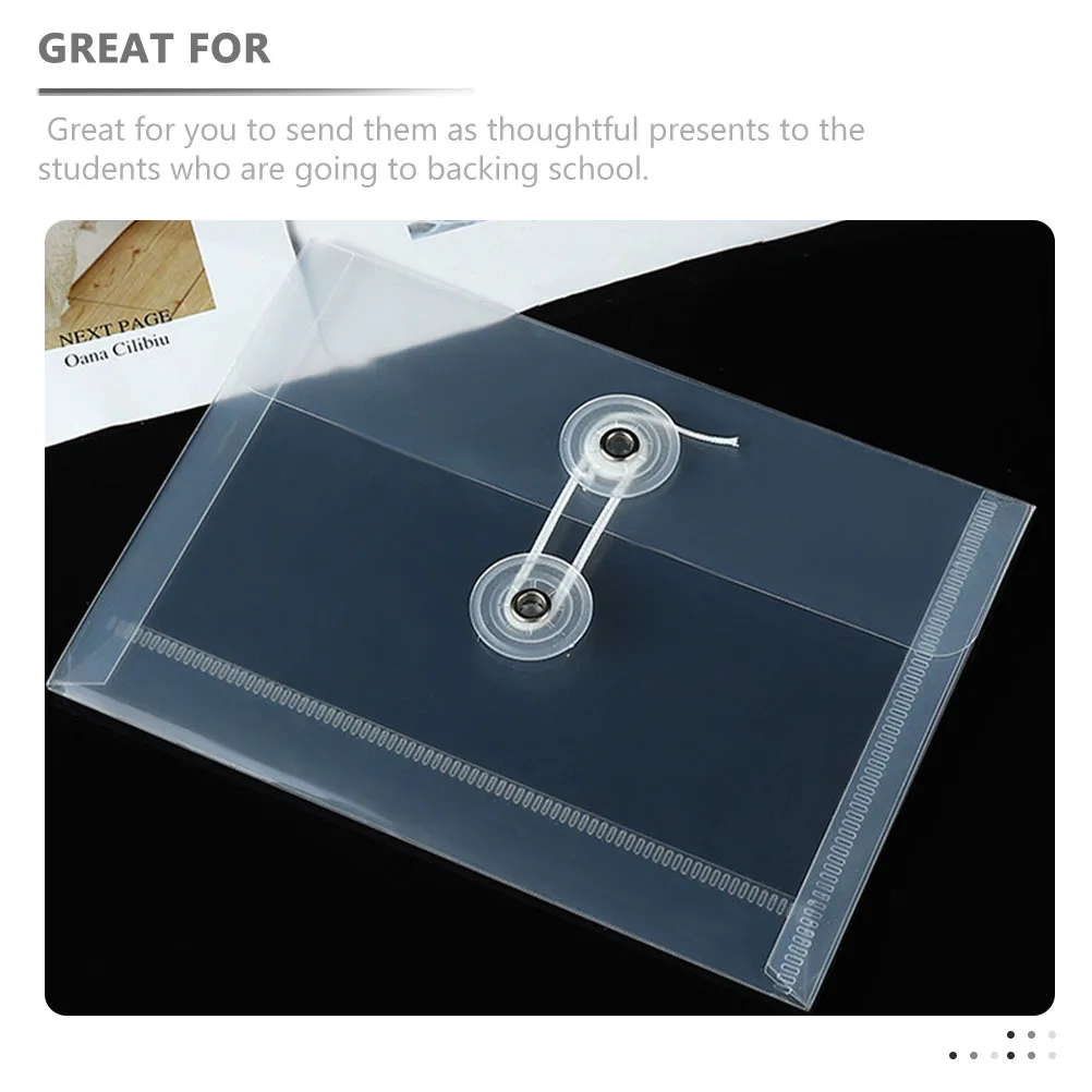 

10 Pcs Transparent Document Bags File Folders Storage Organizer Horizontal Office File Folders Vertical Office Supplies