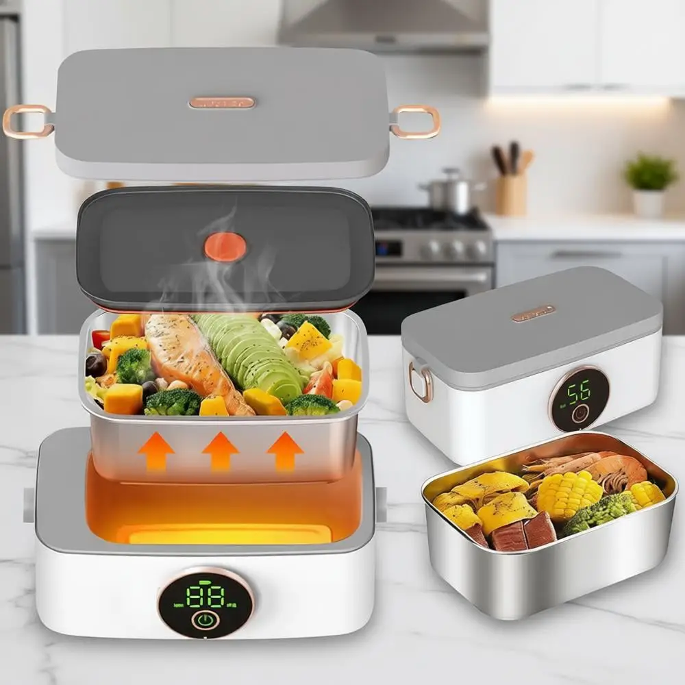 

1L Large Capacity Self-Heating Food Warmer, Ideal for Car, Travel, Party, Camping Use, 158°F Heat Timmable