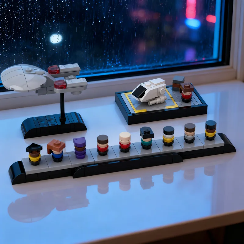 

141pcs MOC Enterprise D And Shuttlepod Display Creator Model Building Blocks Construction Toys Christmas Gifts Brick Kids Idea