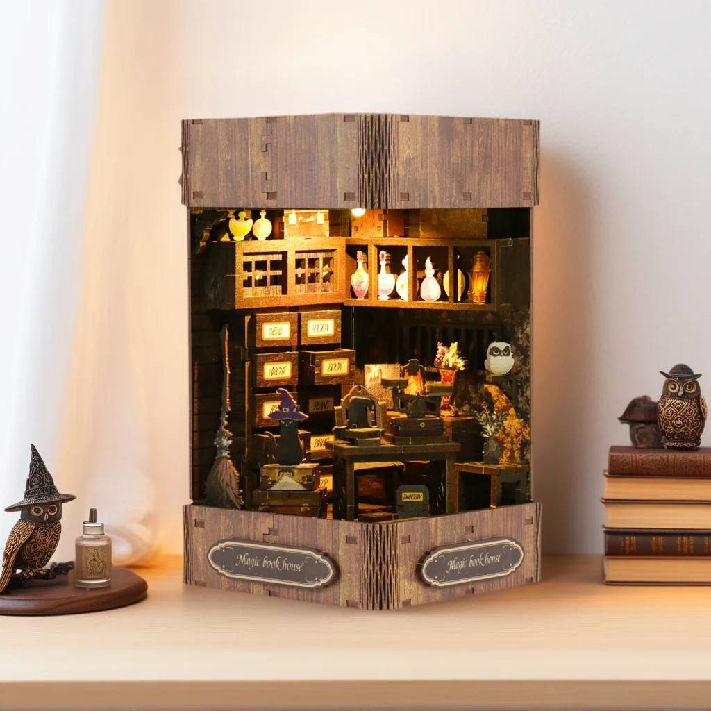 مجموعة منزل مصغر DIY ثلاثية الأبعاد لبيت الدمى، مشروع إبداعي، نموذج مشهد واقعي، ديكور منزلي، هدية للبالغين #2