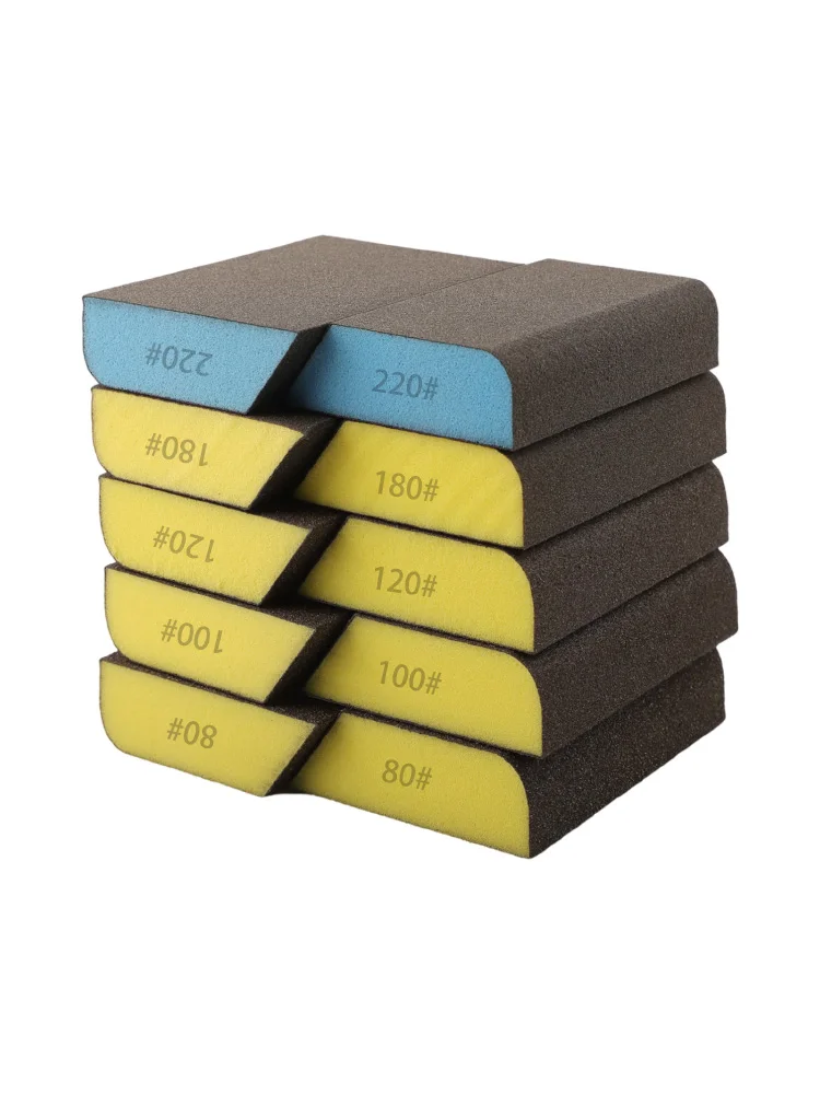 10 Pack Washable Sanding Sponges Sanding Blocks Set 80-220Grit For Woodworking Long-lasting Tool Water Storage Sanding Sponges