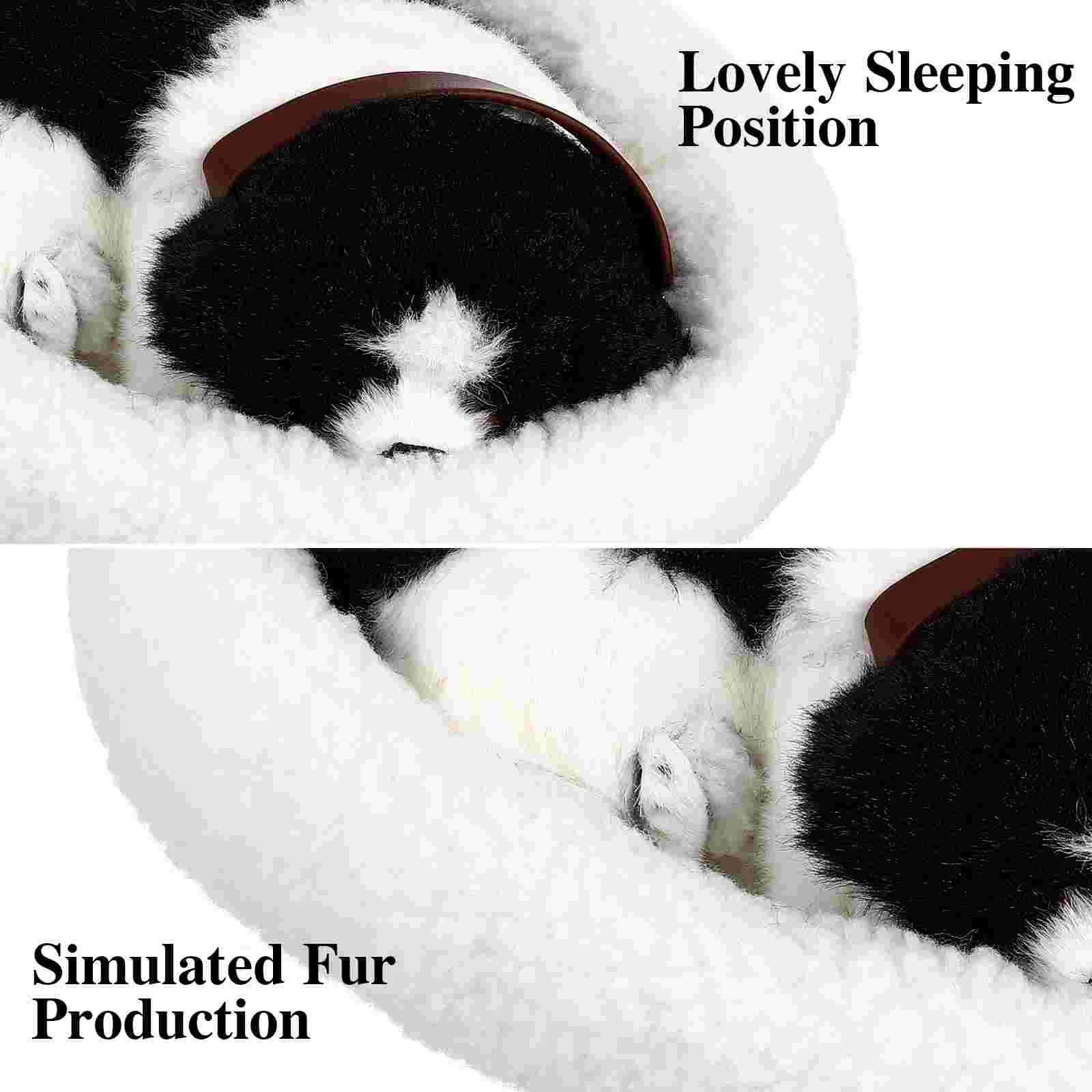 Simulation Animal Model Plush Sleeping Dog Kitten Toys Pets Realistic Breathing Girl Stuffed Animals