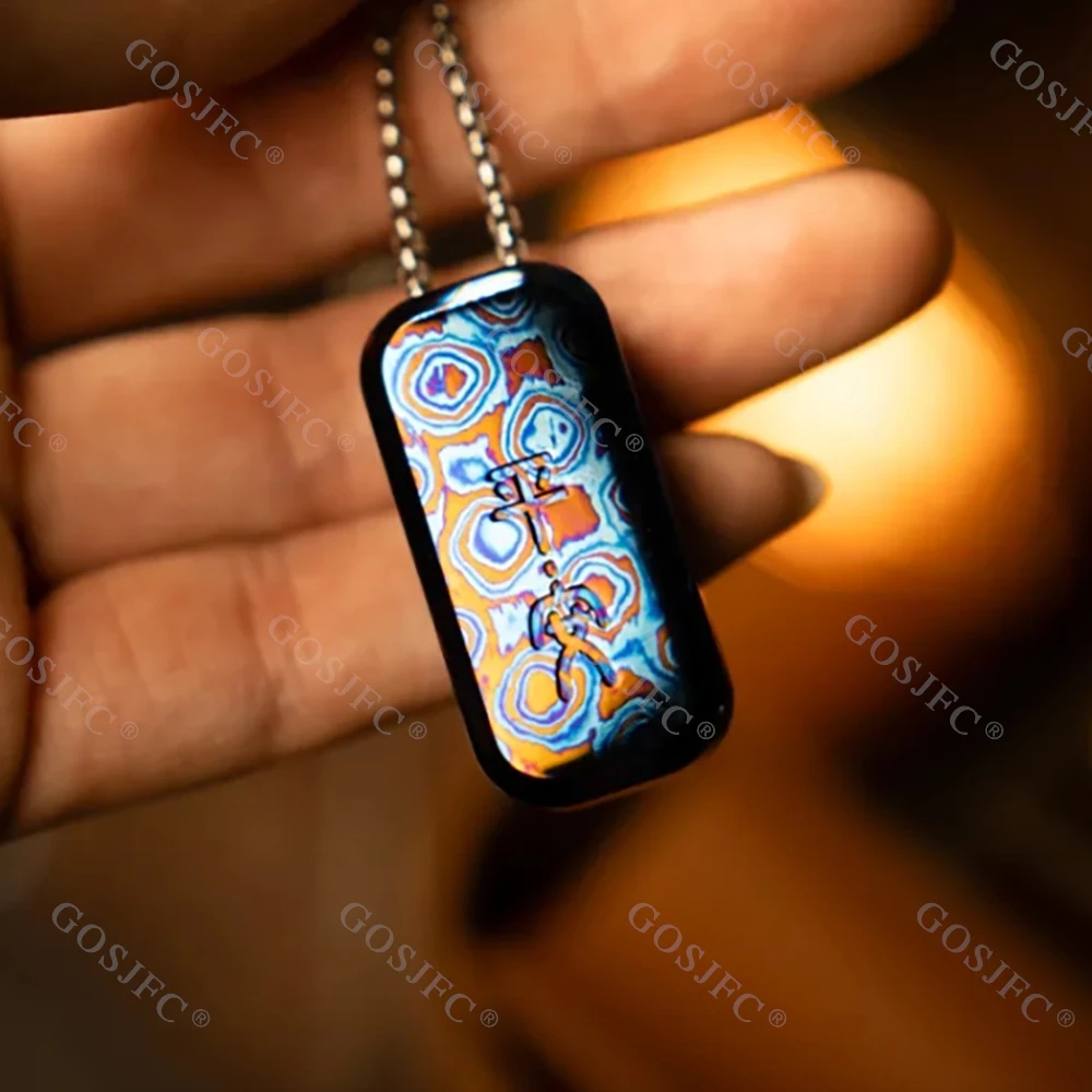 GDEDC Ping An Fu Timascus Fidget Slider Necklace Limited Edition 68 Fidget Toys For Adults Anxiety Relief Gadgets Original