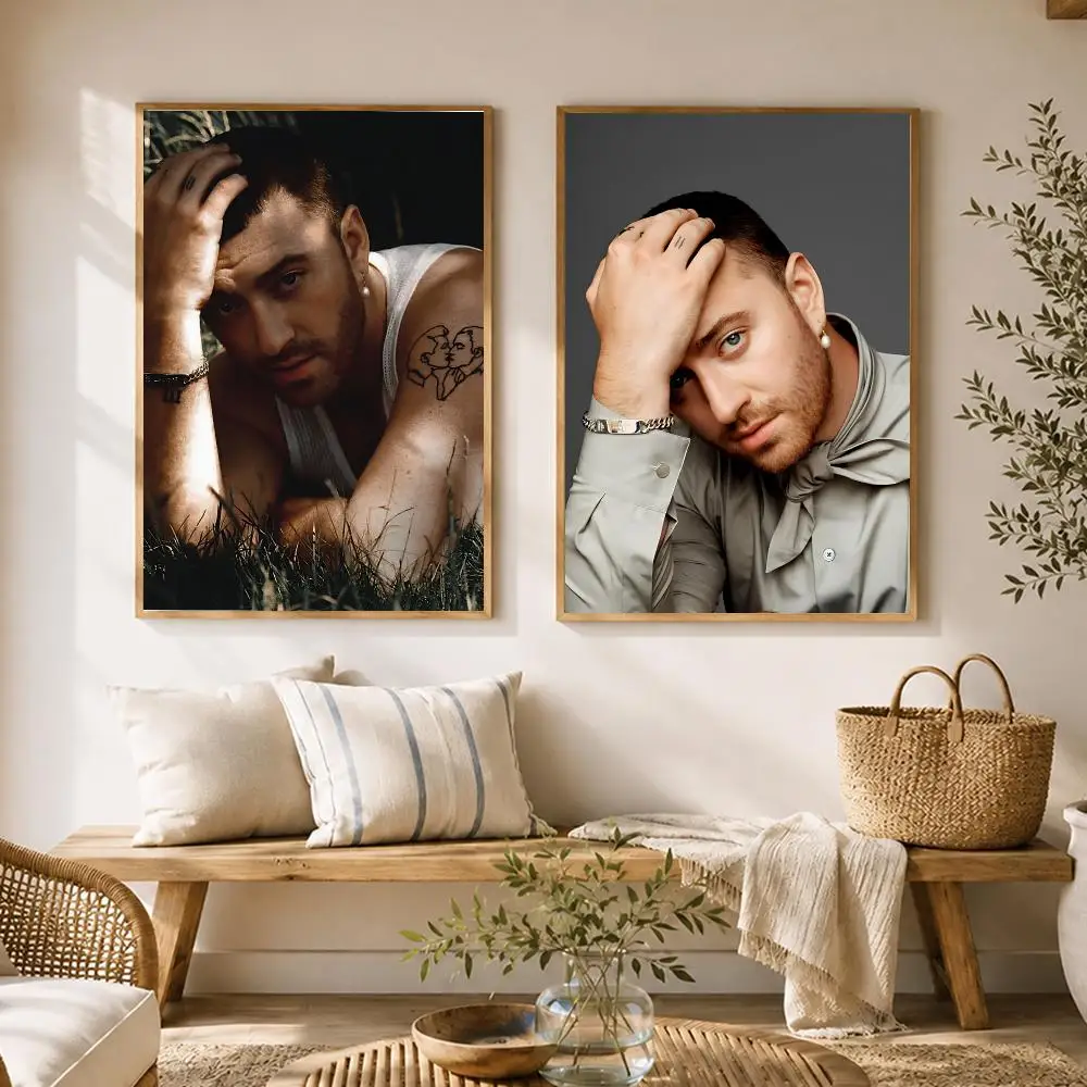 UK Pop Singer Sam Smith Poster HD poster wall art self-stick no-residue for home cafe office great gift