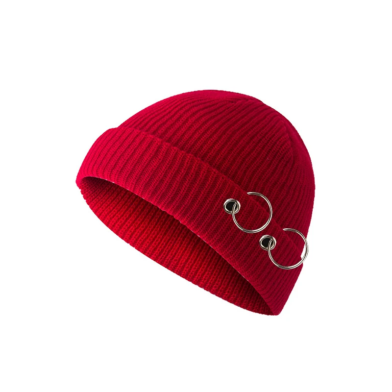 Autumn and winter warm melon skin hat men's woolen hat fashionable flanging cold hip-hop couple landlord hat knitted hat