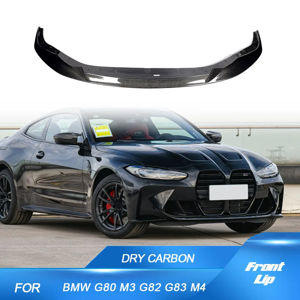 

Car Dry Carbon Front Bumper Lip Chin Spoiler for BMW G80 M3 G82 G83 M4 2021 2022 Front Lip Splitters