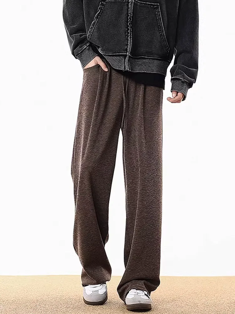 

Retro American Sle High Waist Slimming Pear ape Sports Sweatpants Loose Comfortable Winter Straight Leg Pants for Men And...