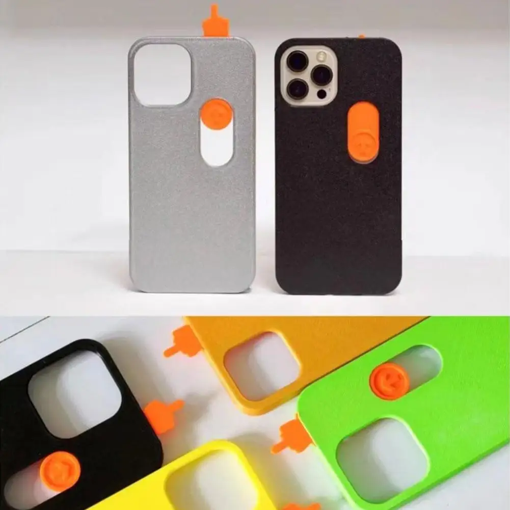 Funny Sliding Middle Finger Phone For Iphone15 Series 3d Printing Phone Anti Drop Silicone Slide Card Bag Phone K5h8