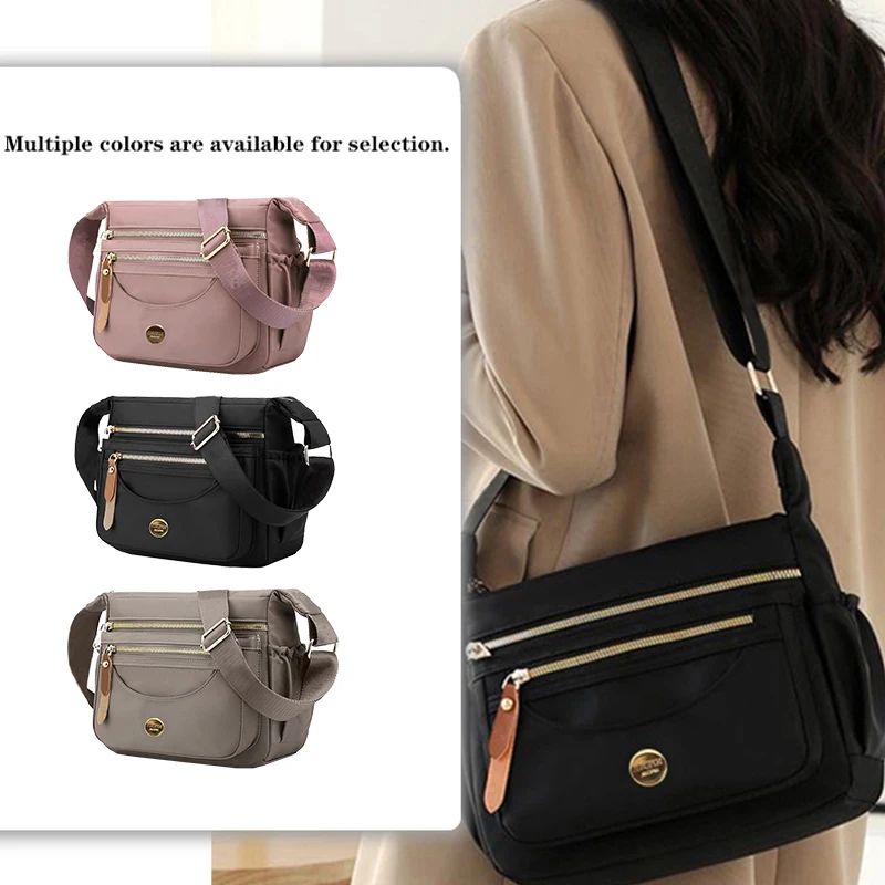 

Women's Waterproof Nylon Crossbody Bag Lightweight Multi-pocket Shoulder Casual Messenger Bag for Daily Use And Travel