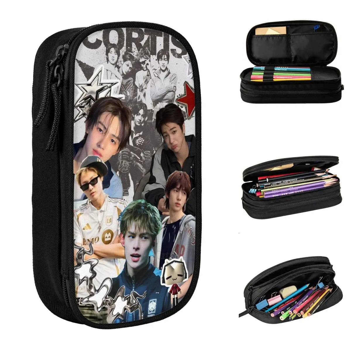 

CORTIS Kpop Idol Pencil Cases Lovely New Album Pen Box Bag Girls Boys Large Storage School Supplies Gift Pencil Pouch