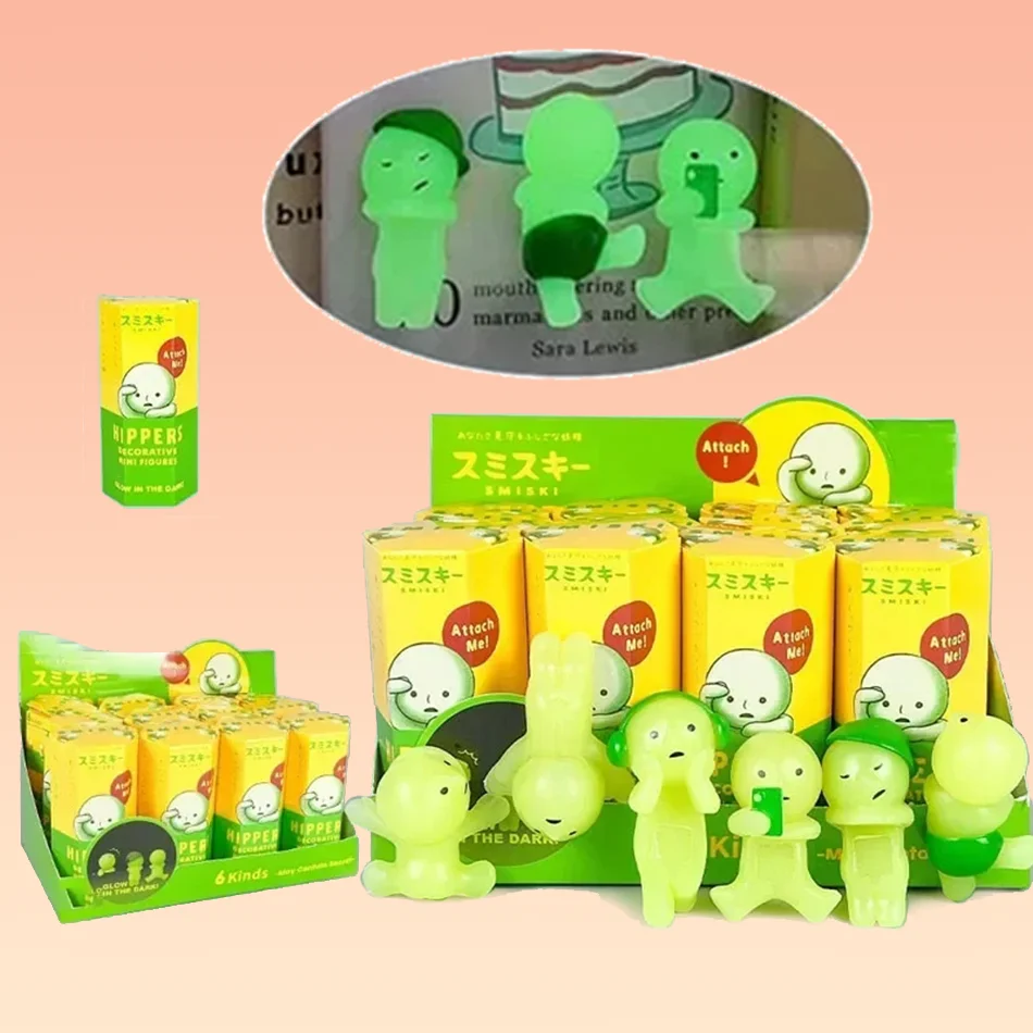 

Smiski HIPPERS Glow Decorative Mini Figures Blind Box Smiski Hippers Series Collection Glow In The Dark Mystery Box Friend Gift