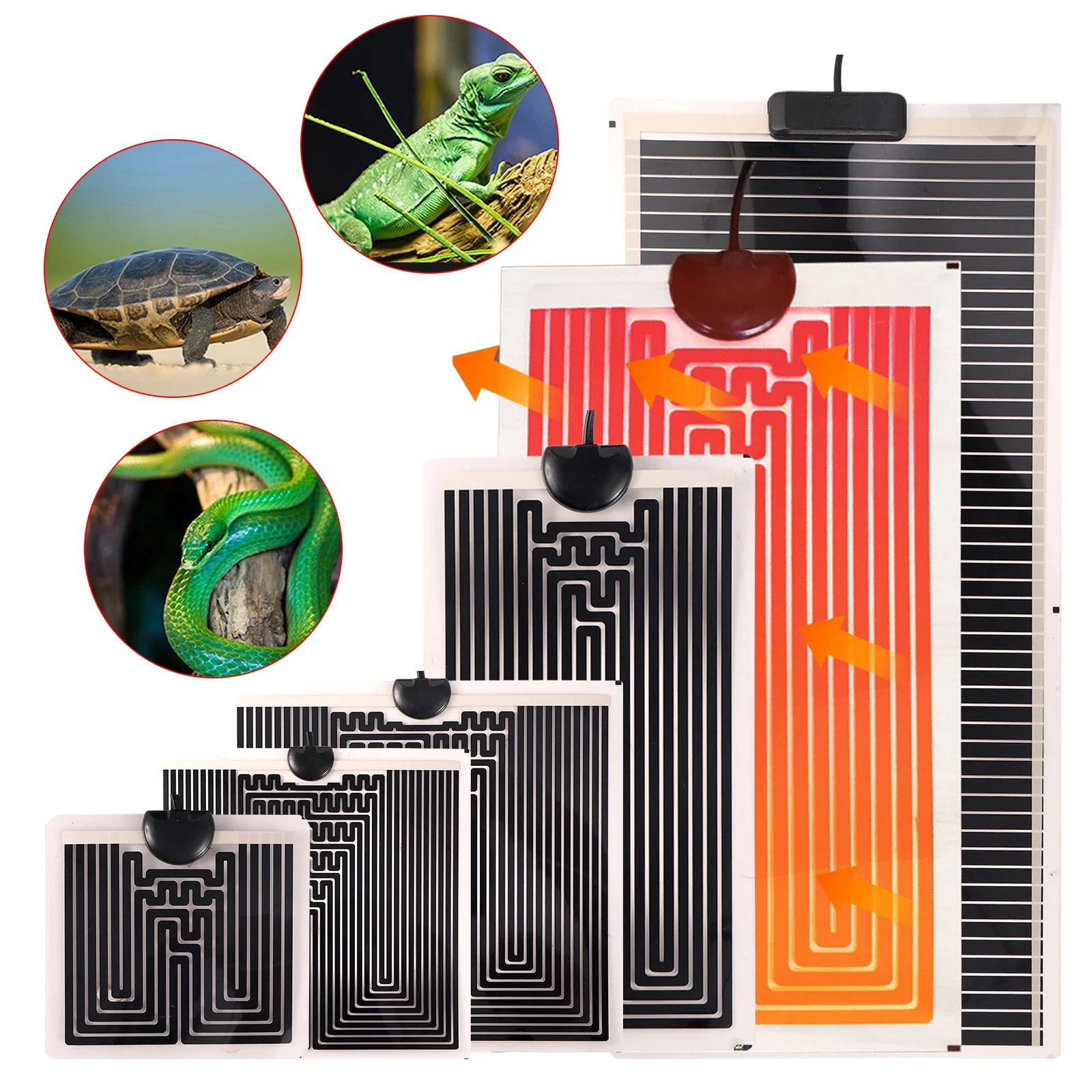 Adjustable Temperature Controller Mats Reptiles Heat Mat Pet Heating Warm Pads Reptiles Supplies Plant Warm Heating Pad 5-35W