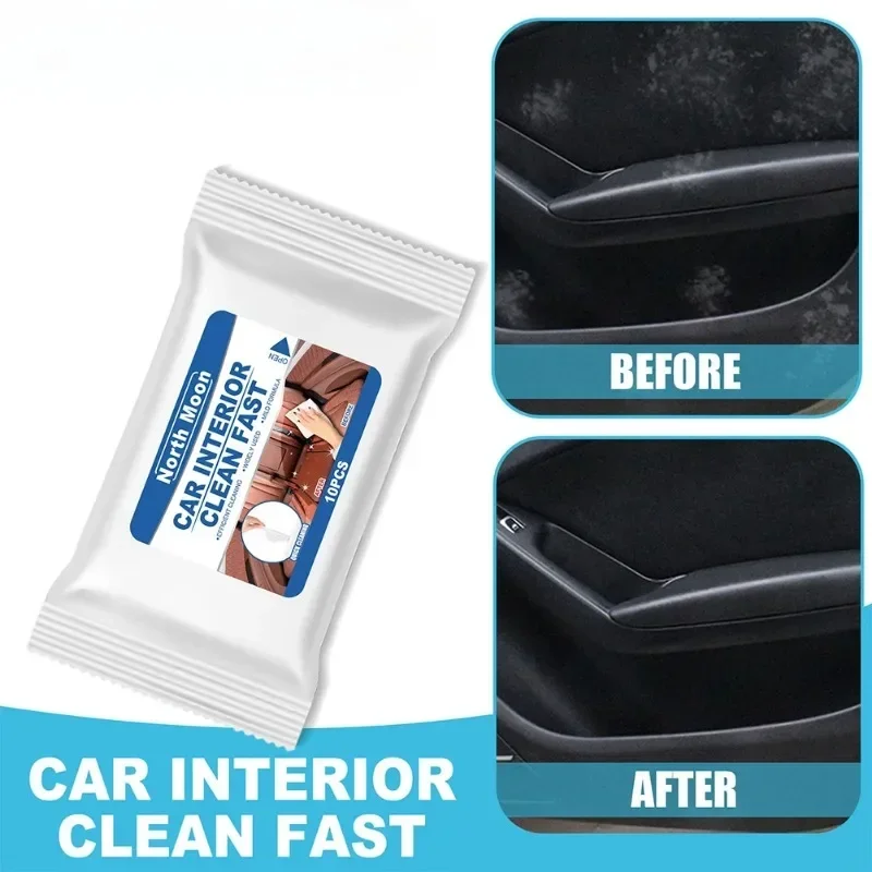 Disposable Clean Car Washing Towel Car Interior Cleaning Wipes Multi-functional For Dashboard Seat Leather Console Carpet Tool