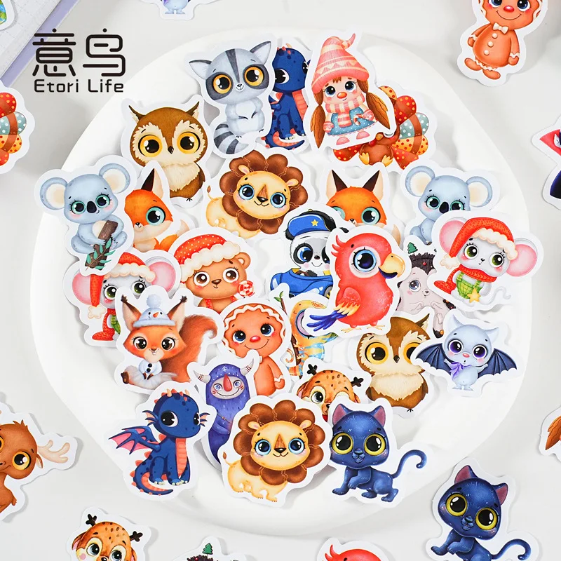 46PCS Boxed Stickers Full of Stars Korean Cute Cartoon Scrapbook Decor Sealing Stickers