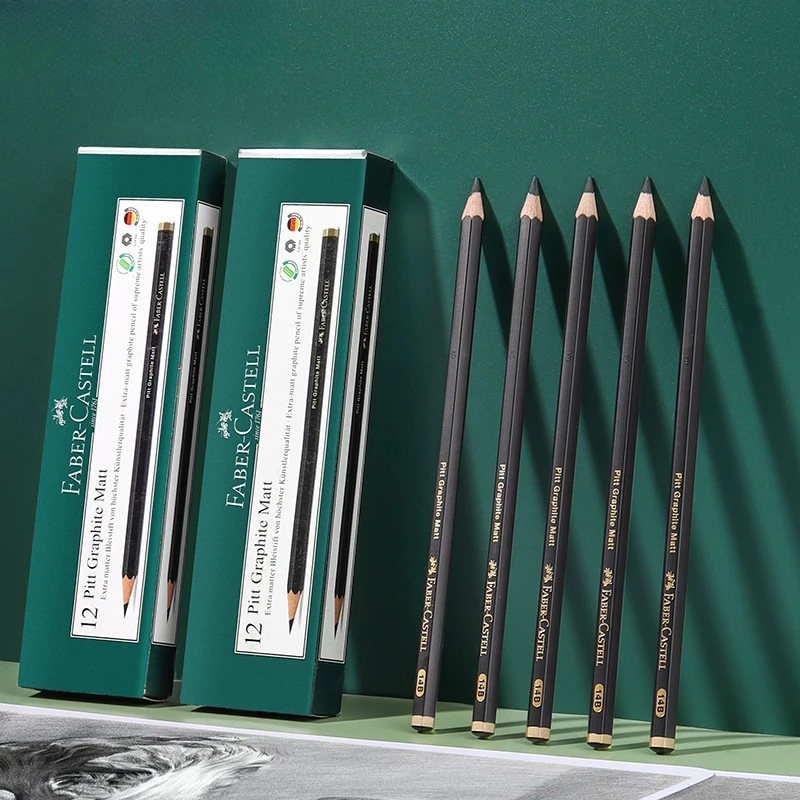 FABER-CASTELL Matte Sketching Pencil HB/2B Pencil Drawing Art Special Pencil 4B/6B/8B/10B/12B/14B Drawing Pencil Set for Student