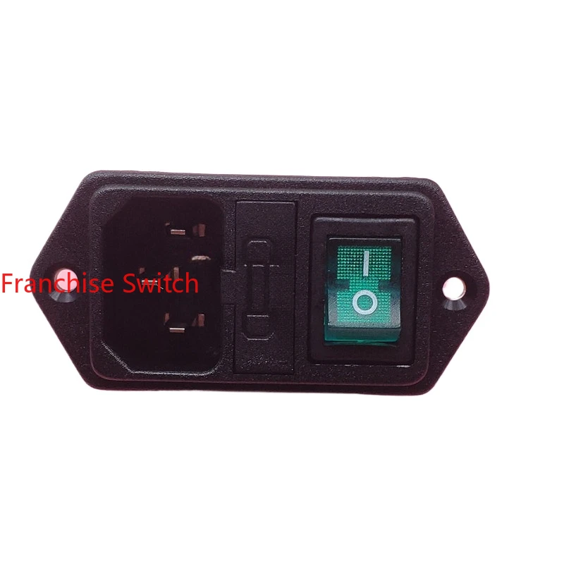 10PCS Front and rear three-in-one socket with ears JR-101-1FR1  red light 4-pin switch,  insurance