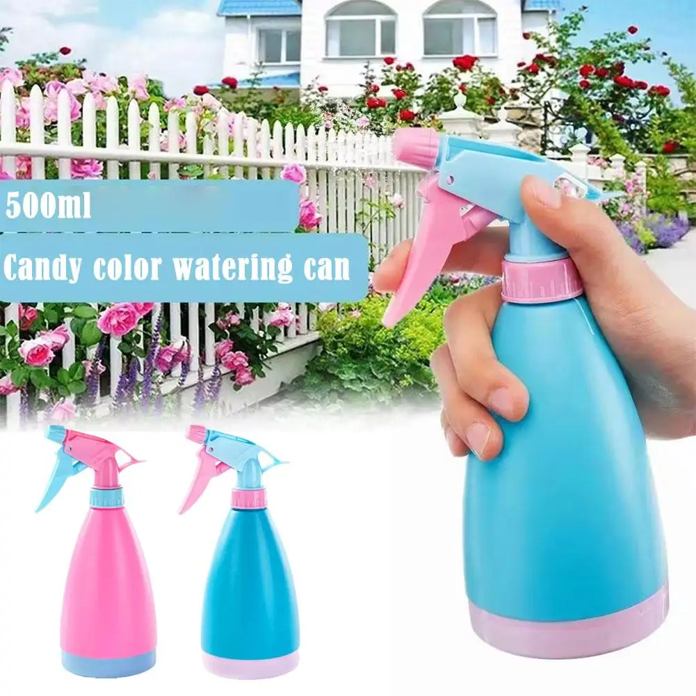 500ml Spray Bottle Hand Pressure Plastic Watering Pot Used For Watering Potted Plants Adjustable Nozzle Horticultural Tools U6x5