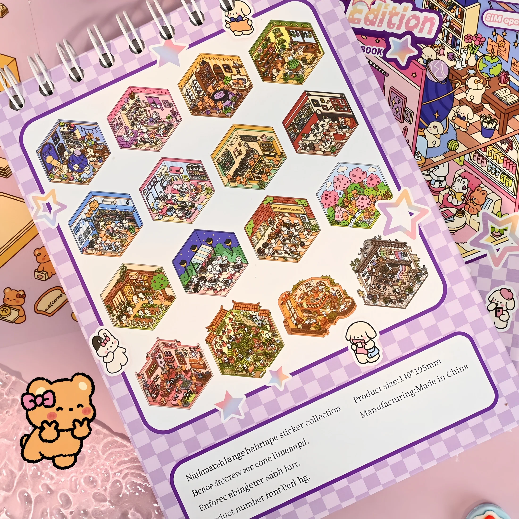 Miniature Landscape Collection Book, Stackable Sticker Storage, Children's Sticker Collection, Handmade Stickers, Immersive Girl's Crafts