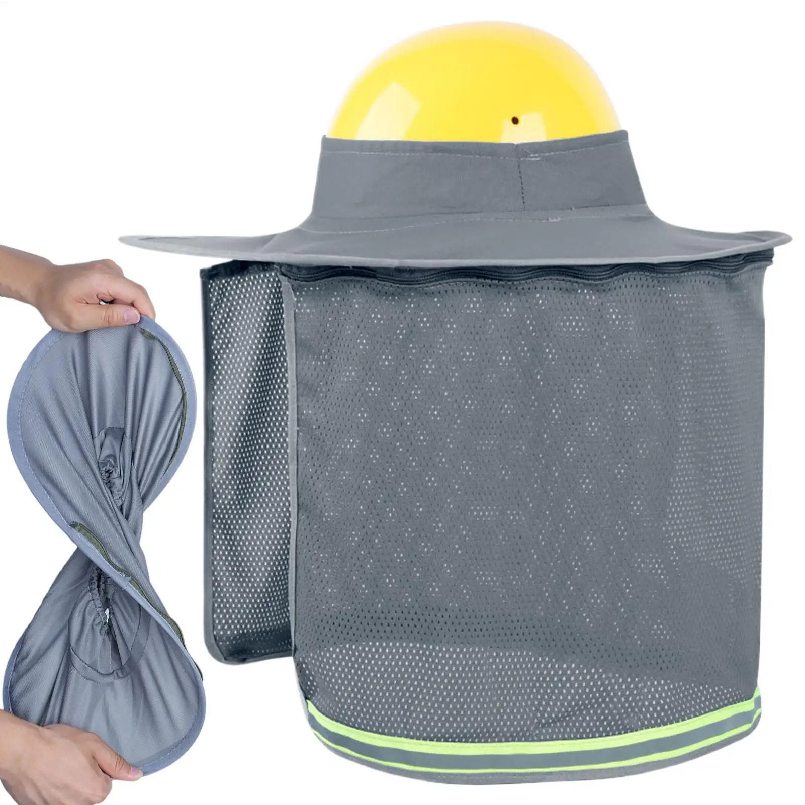 Anti Sun Neck Face Neck Shield Hard Hat Neck Shade Hard Hat Breathable Cooling Workers Helmets Protector For Welding Garden
