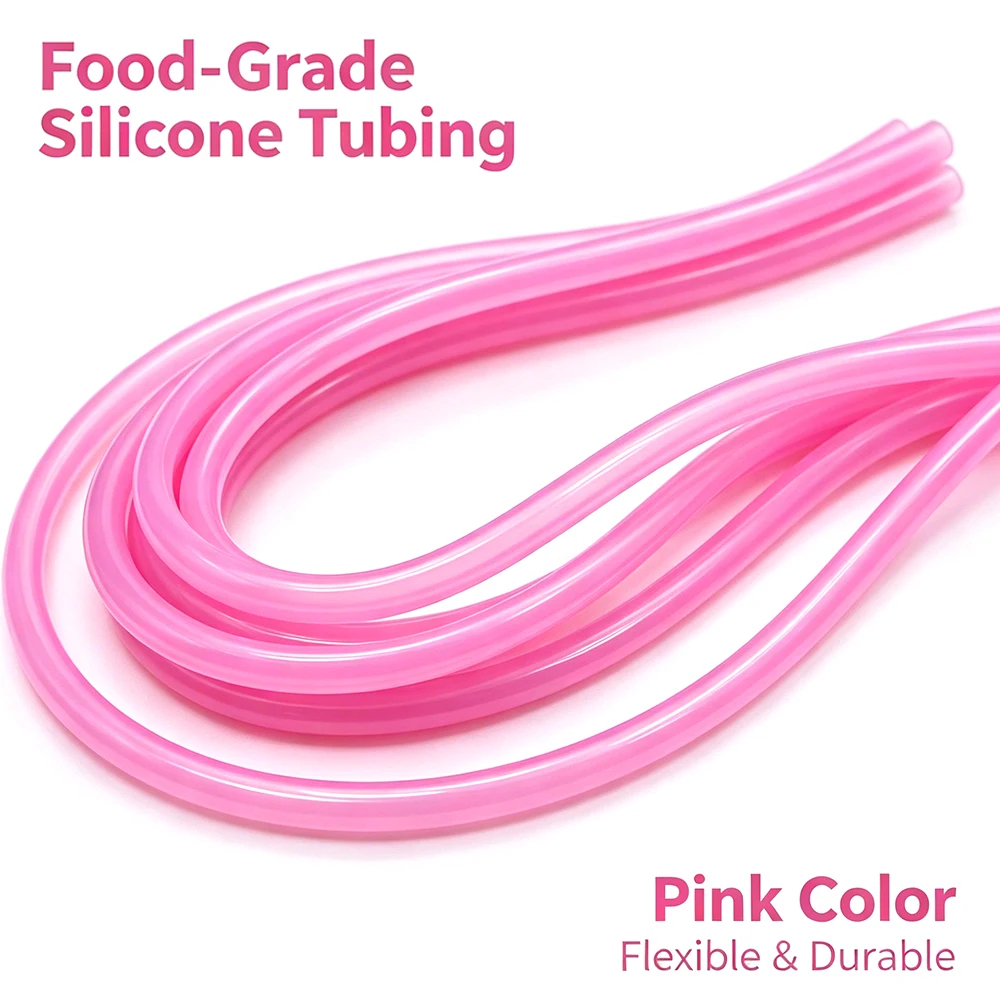 1-10Meter Silicone Tube Soft Rubber Hose I.D 2xO.D4mm Heat Resistant Flexible Silica Gel Pipe Pink Hose