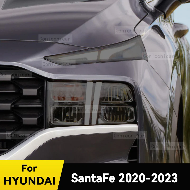

Для HYUNDAI SantaFe 2020-2023 защитная пленка для фар автомобиля, передняя фара, ТПУ, защита от царапин, аксессуары для фар, наклейка