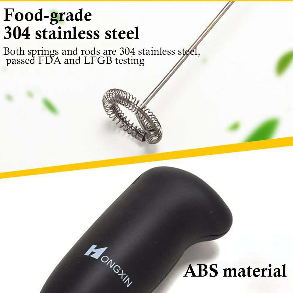 Электрический ручной вспениватель молока, Мини Портативный взбиватель яиц, Кофеварка на батарейках AA, вспениватель для капучино, мешалка, кухонный блендер