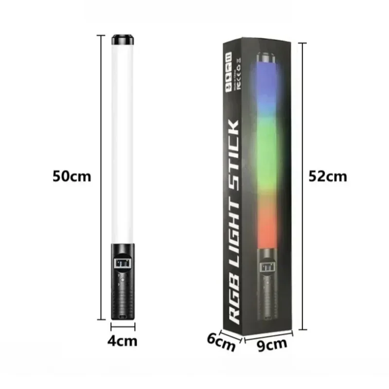 50CM RGB Stick Light Wand Lightweight Handheld Tube Light Led Video Light CRI 95+ Photography Studio Lamp