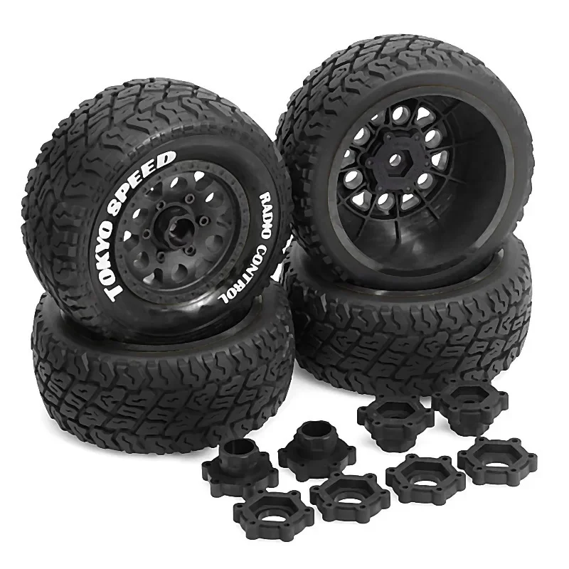 

4pcs 1/10 Short Course Truck Tires Tyre Wheel With 12mm 14MM 17MM Hex For Slash Arrma Senton HuanQi 727 Vkar 10sc Hpi Rc Car