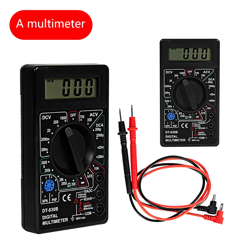 Kit saldatore a temperatura regolabile 110V 220V 60W con Kit di strumenti di saldatura multimetro DT-830B