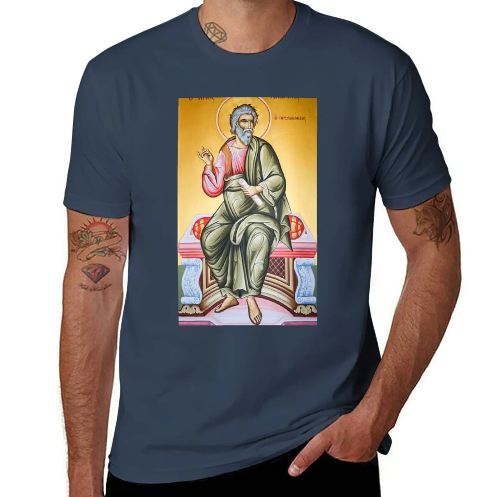 

Ayios Andreas (Saint Andrew) T-Shirt anime tshirt t shirt men 100% cotton luxury brand T-Shirt