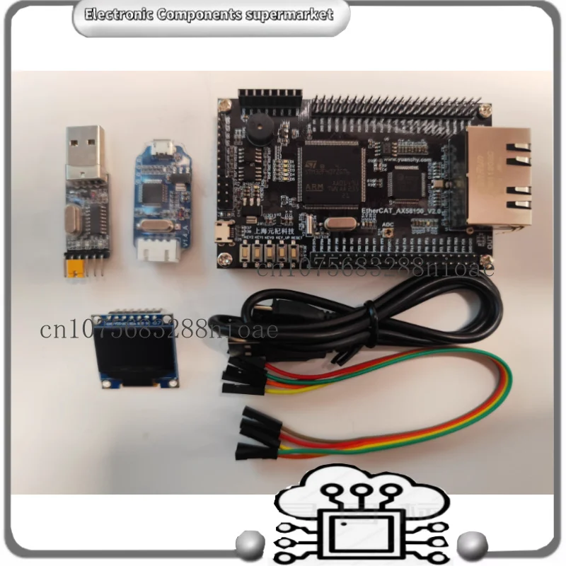 AX58100 + STM32F407 EtherCAT Servo CIA402 Development Board OLED Downloader USB STM32 F407