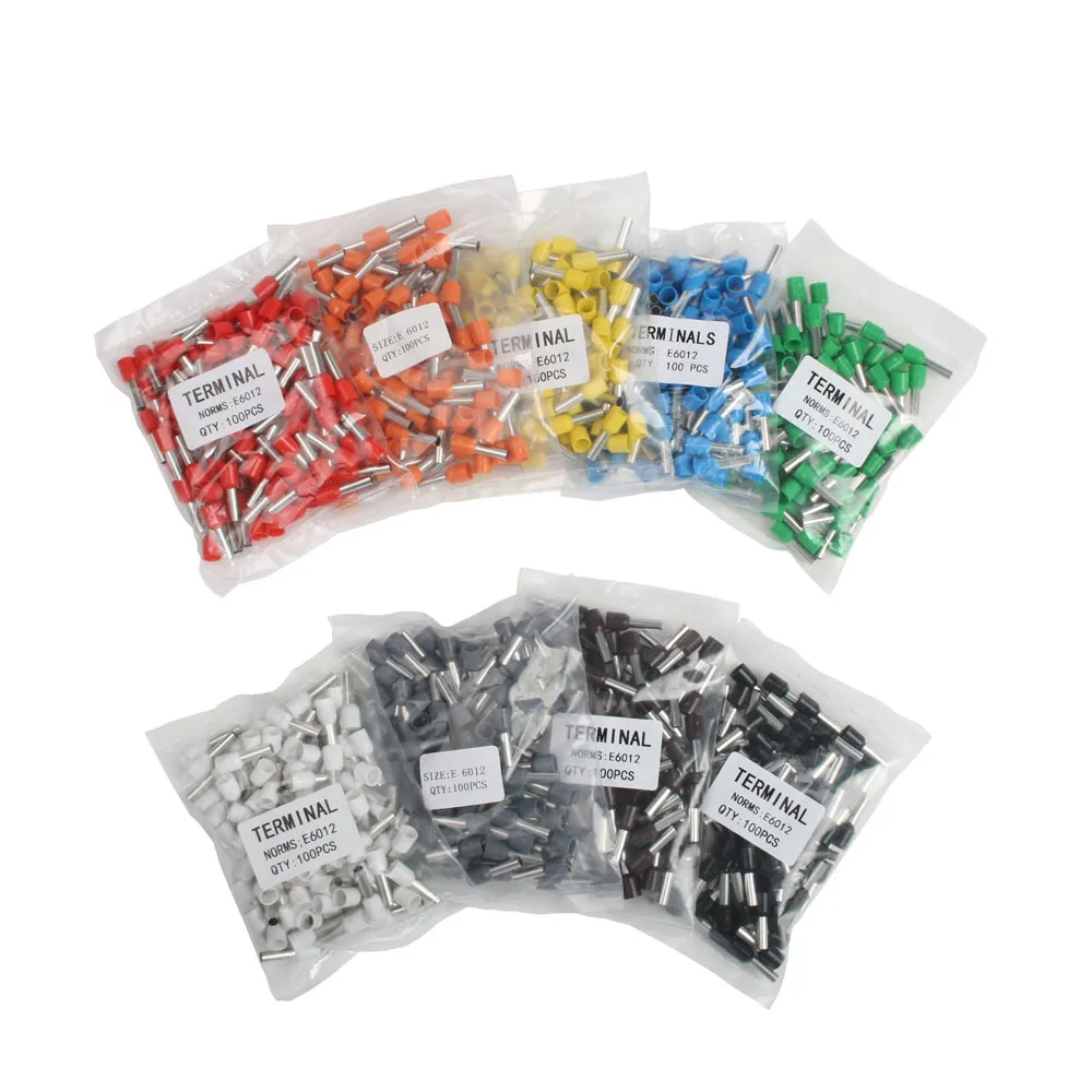 1000 pz/pacco E0508 E7508 E1008 E1508 E2508 terminali isolati connettore terminale terminale terminale terminale terminale
