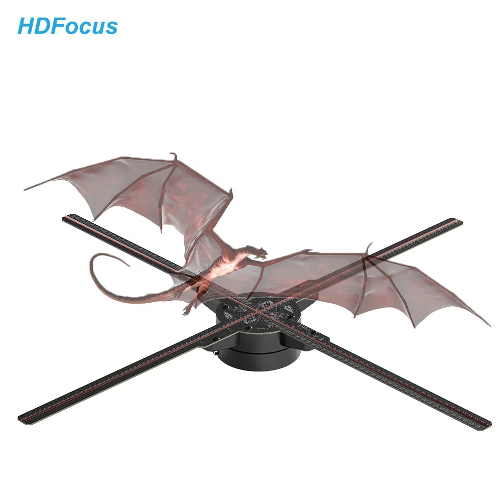 

For HDFocus 65cm 3D Holographic Projector LED Fan Display Outdoor Advertising Equipment With Fan Led Display 3D Hologram