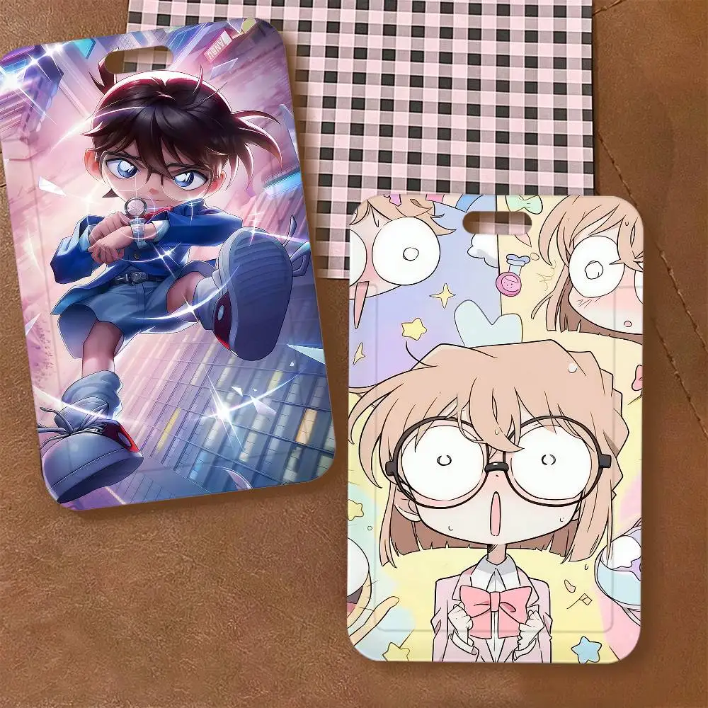Porta Tarjetas de Identificación con Cordón de Anime D-Detective C-Conan, Porta Tarjetas de Crédito para Niños, Correa para el Cuello, Porta Tarjetas de Acceso, Regalo