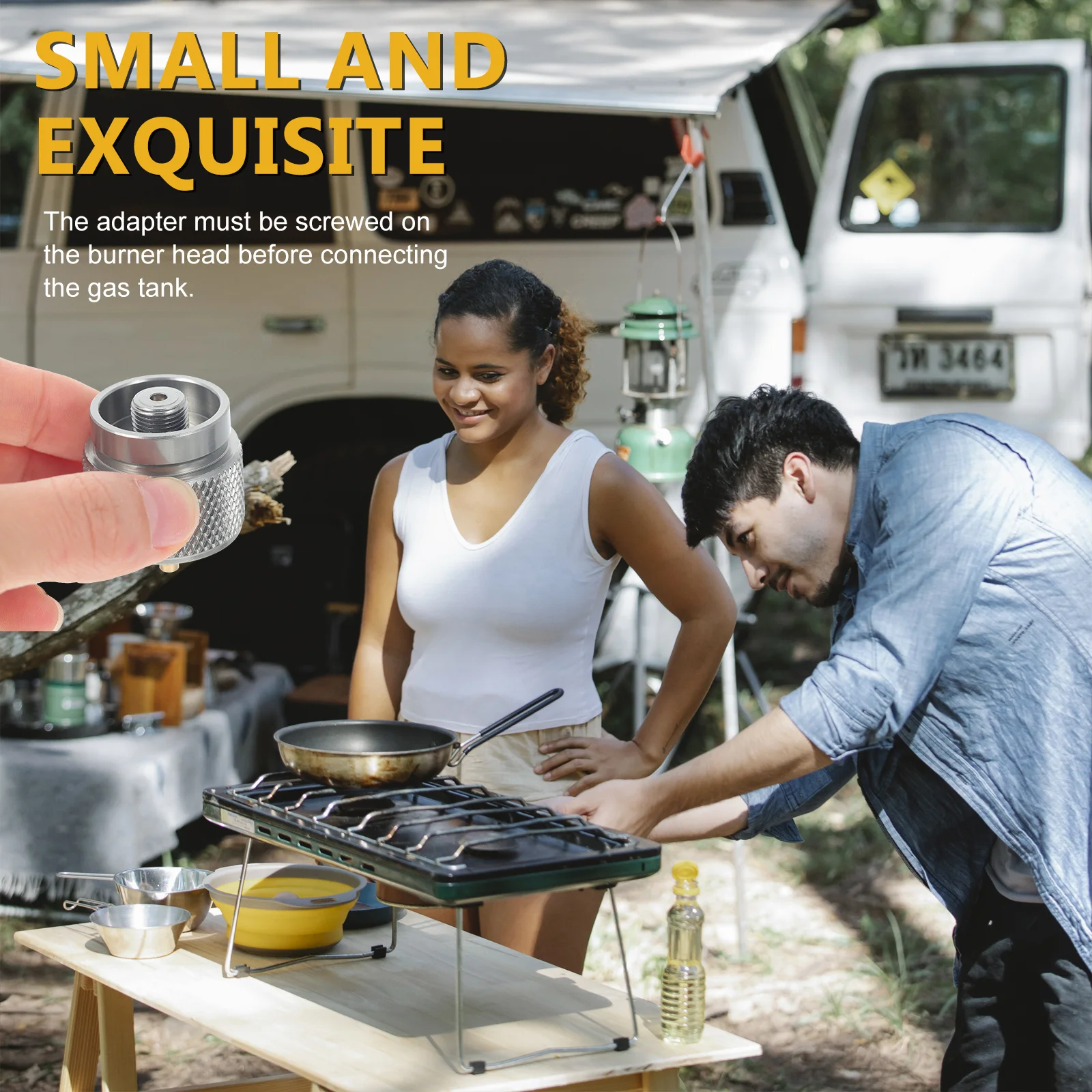 

Professional Gas Tank Adapter Portable Propane Converter Small Camping Gas Tank Adapter Outdoor Cooking Accessory