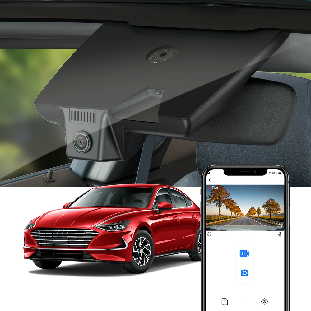 

Fitcamx 4K Dash Cam for Hyundai Sonata 2020-2025, for Kia Stonic 2019-2023 & Rio 2021-2023,OEM Style Car Recorder, Built-in WiFi