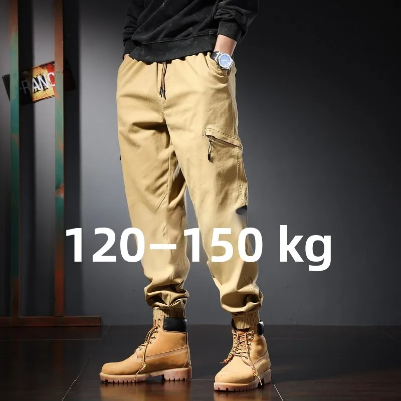 

plus Size Men's Summer Lightweight Work Pants Loose Trousers American Casual Sle Harlan Pants Breathable Cotton Blend