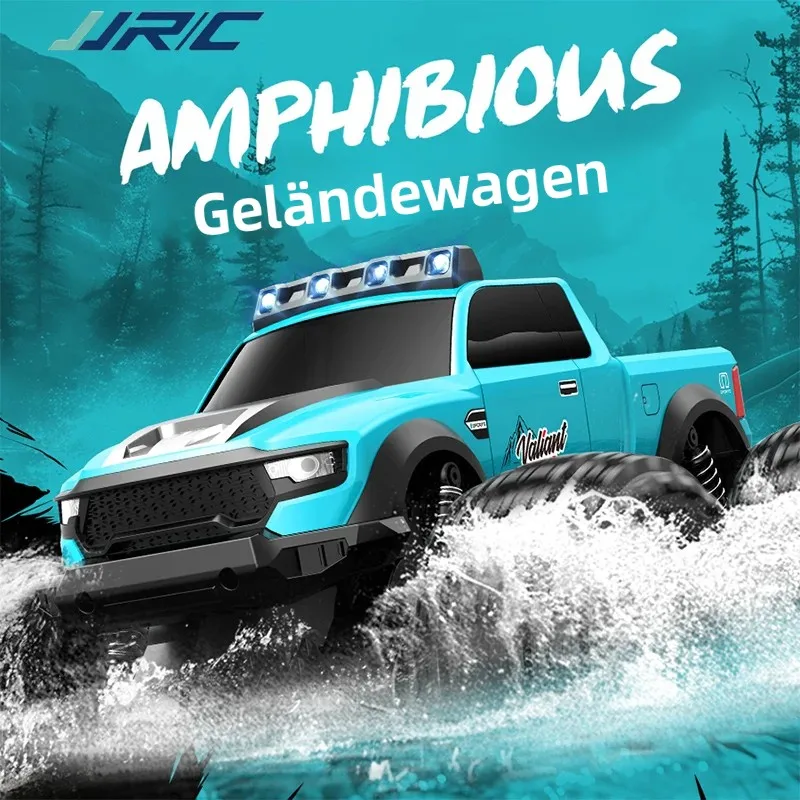 JJRC ferngesteuertes Fahrzeug, großrädriger Landwagen, landamphibisches Fahrzeug, geeignet für Outdoor-Spiele, starke Geländegängigkeit, robust.