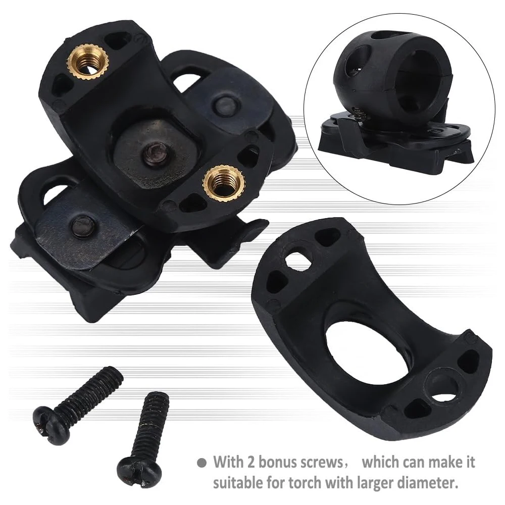 BOOIU Helmet Flashlight Mount Clip Tactical Helmet Flashlight Clamp Adaptor for Fast Mich Helmet Accessories Rail Groove Holder